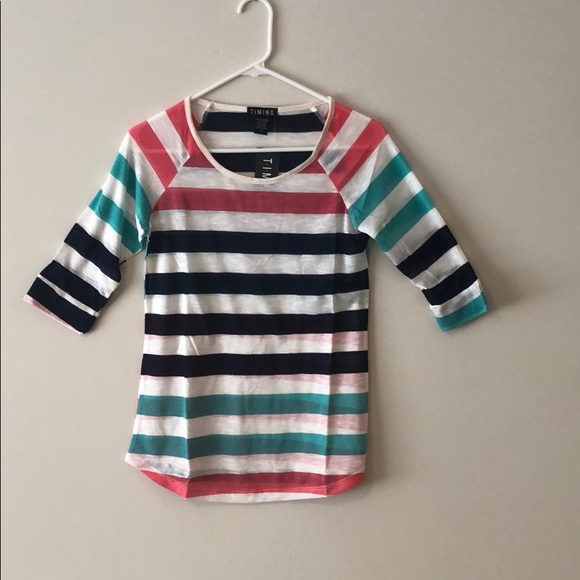 Scoop Neck Striped Tee - Picture 3 of 7